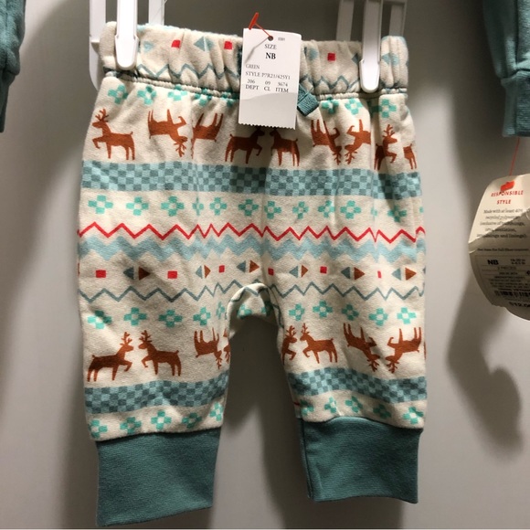 NWT Baby New Born Cat &Jack Green and White color Comfortable and Easy to wear - Picture 8 of 10